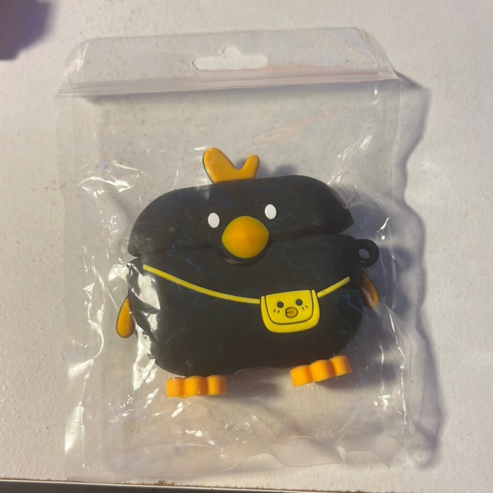 Airpods pro case, black, yellow and orange